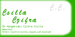 csilla czifra business card